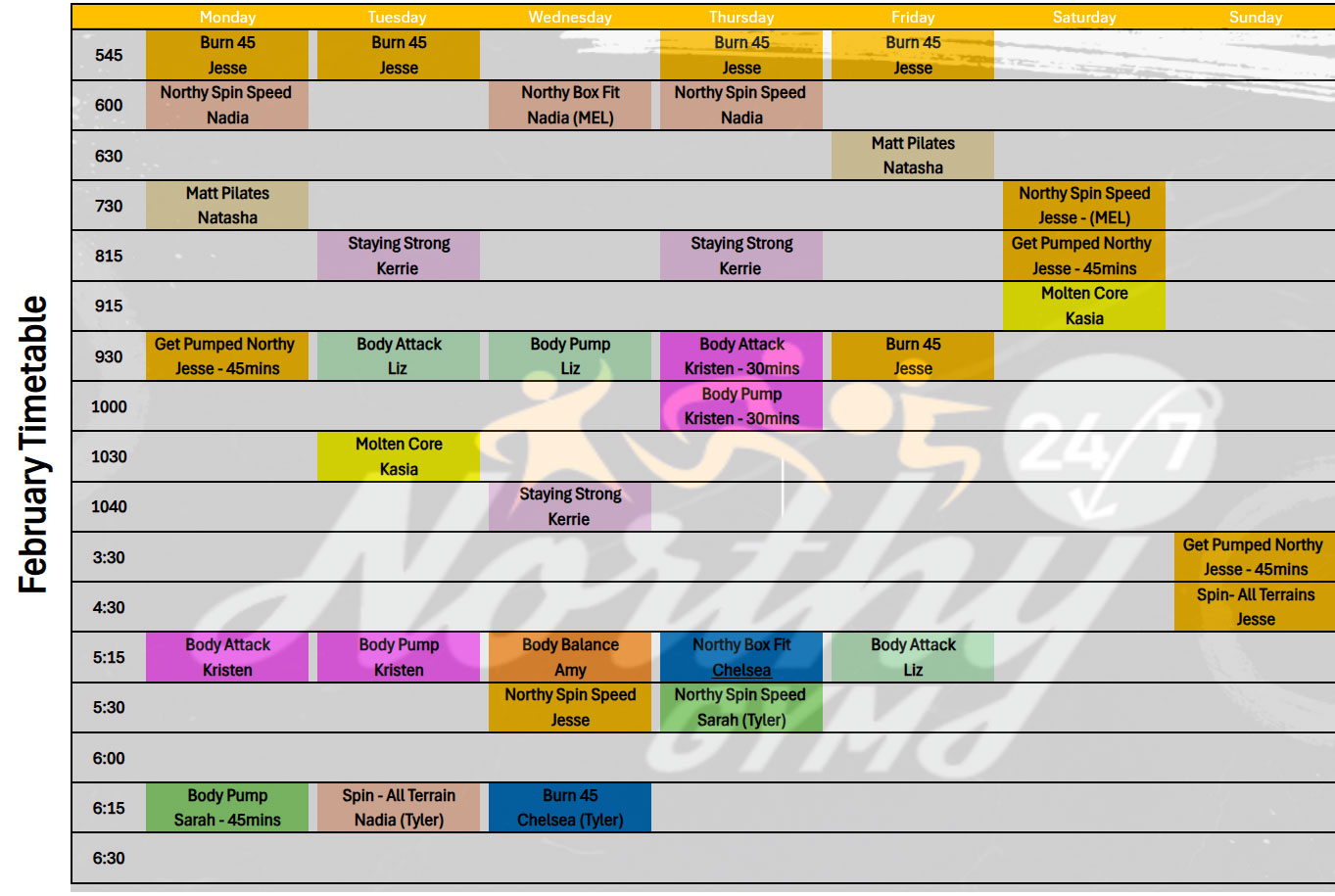 timetable